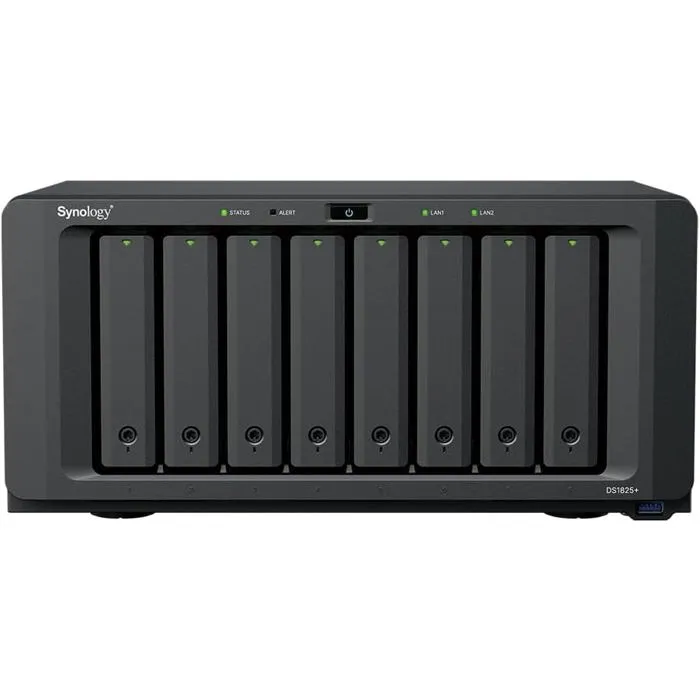 Synology DS1825+ NAS Serveur de stockage 8 baies, 8 Go RAM, réseau 2.5 GbE pour PME - Fichiers, sauvegarde, virtualisation