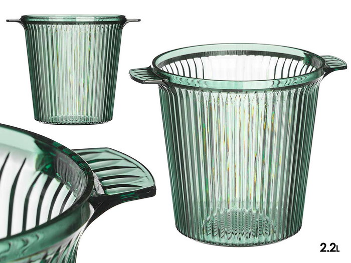 Leknes Champagnère Rayures Verte 2,2L 21x17x16 cm Plastique (Set de 12) Leknes Champagnère Rayures Verte 2,2L 21x17x16 cm Plastique (Set de 12)