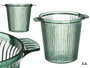 Leknes Champagnère Rayures Verte 2,2L 21x17x16 cm Plastique (Set de 12)