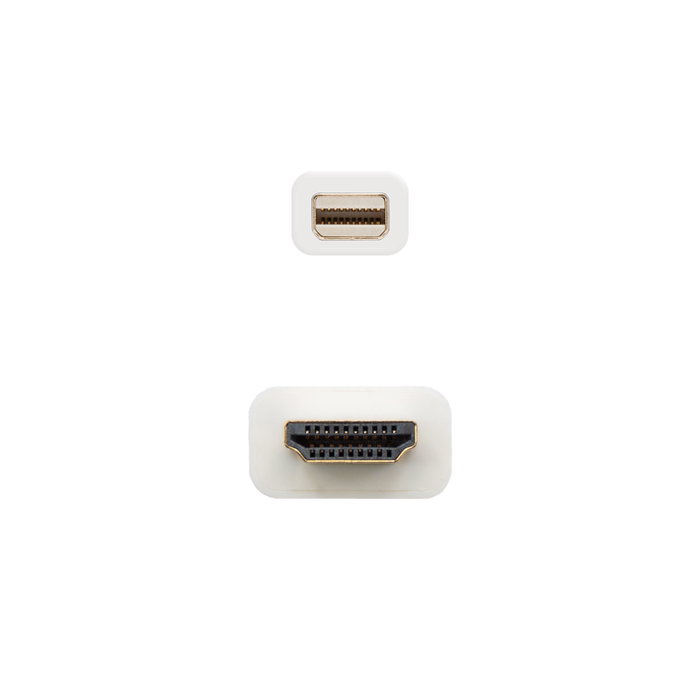 Nanocable Cable Convertisseur Mini DisplayPort vers HDMI 4K 2m Blanc - Réf: Cable Conversor Mini Dp A