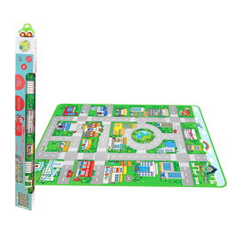 Tachan Tapis de Jeux en Mousse EVA 120 x 90 cm avec Circuit Ville et Voiture - Jeu Éducatif Motricité pour Enfants dès 18 Mois