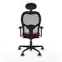 Piqueras y Crespo Chaise de Bureau avec Appui-tête Jorquera 3D036N1 Rouge