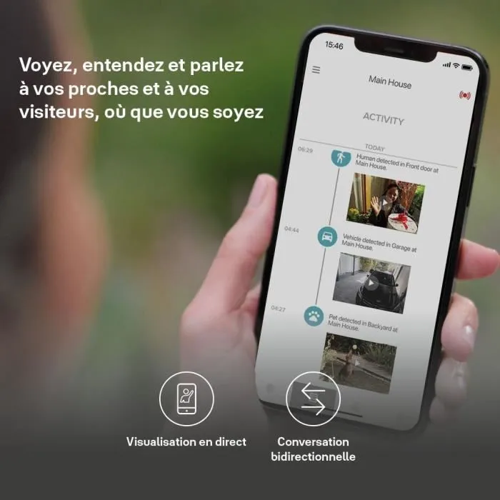 Yale Caméra Extérieure Intelligente Wi-Fi Full HD 1080p - Vision Nocturne Couleur 154° - Détection de Mouvement - Audio Bidirectionnel - IP65