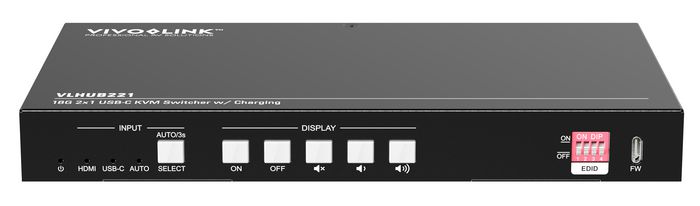 Vivolink Commutateur HDMI 2x1 avec HUB USB 3.0 et USB-C - 4K HDR 60Hz, Audio 7.1, RS232, CEC, 100W PD pour salle de réunion et visioconférence Vivolink Commutateur HDMI 2x1 avec HUB USB 3.0 et USB-C - 4K HDR 60Hz, Audio 7.1, RS232, CEC, 100W PD pour salle de réunion et visioconférence