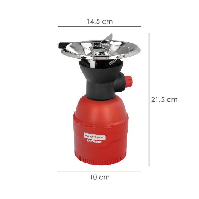 WOLFPACK LINEA PROFESIONAL Réchaud à cartouche de gaz avec allumage piézoélectrique