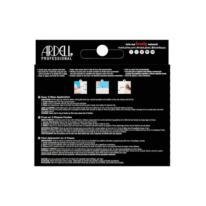 Ardell Individuals Combo Trio Pack - Faux cils individuels sans nœuds noirs, toucher doux, 56 unités Ardell Individuals Combo Trio Pack - Faux cils individuels sans nœuds noirs, toucher doux, 56 unités