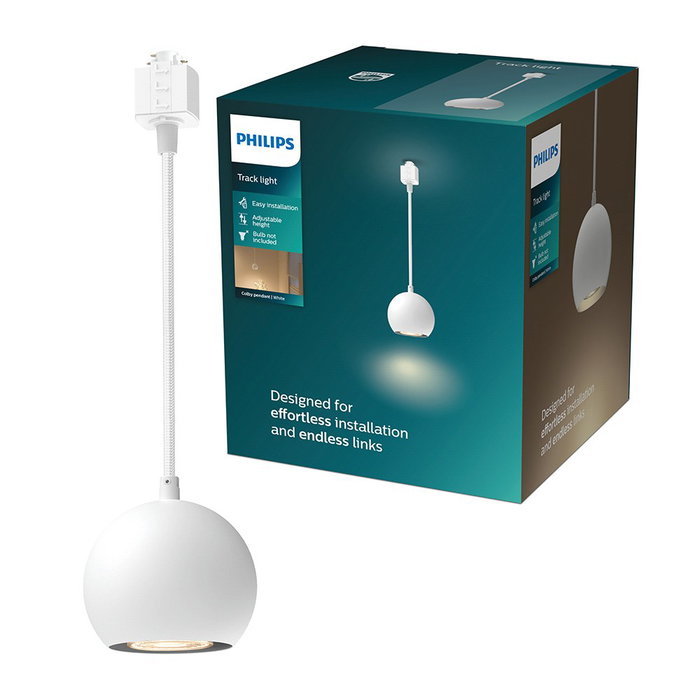 Philips Lampe Easylink Colby suspendue, blanche, GU10, ø100 x 1360 mm Philips Lampe Easylink Colby suspendue, blanche, GU10, ø100 x 1360 mm