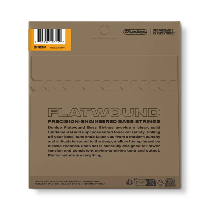 Dunlopst Jeu de Cordes de Basse Flatwound 5 Cordes Échelle Courte 40-120 Dunlopst