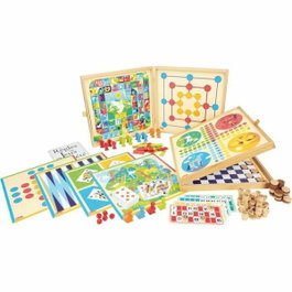 Jeujura Coffret de Jeux classiques - 150 règles - Pions bois