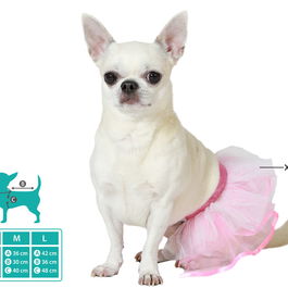 Tutu pour animaux de compagnie, costume pour chien ou chat, rose, taille M, polyesters