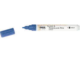 Kreul Marqueur Verre et Porcelaine Glitter Bleu 1-3mm