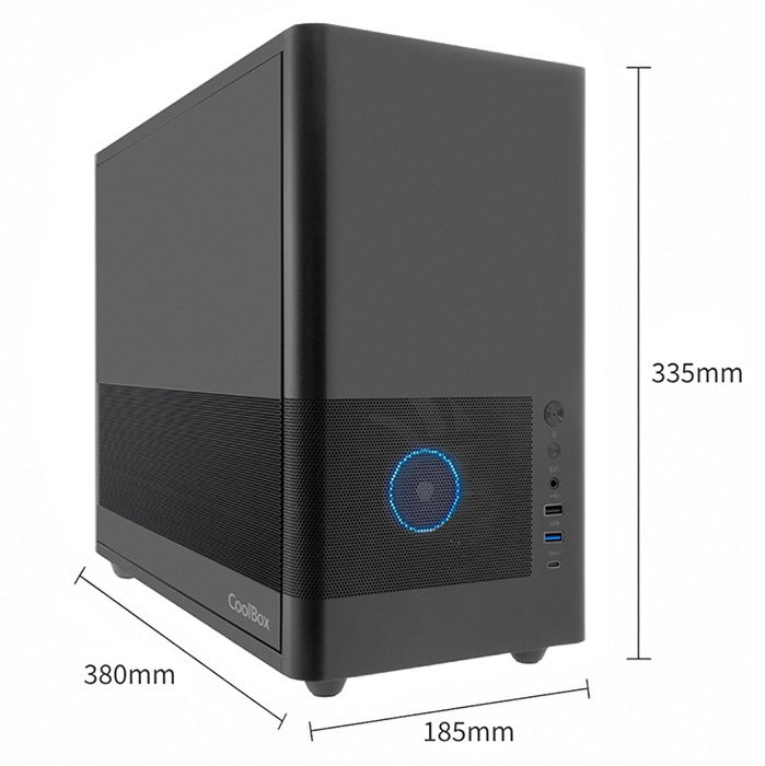 Coolbox MP2 Noir - Boîtier Midi Tower Mesh microATX/Mini-ITX