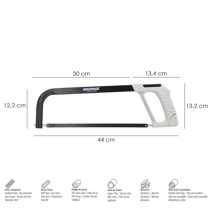WOLFPACK LINEA PROFESIONAL Arco Sierra Acero Ajustable Plus