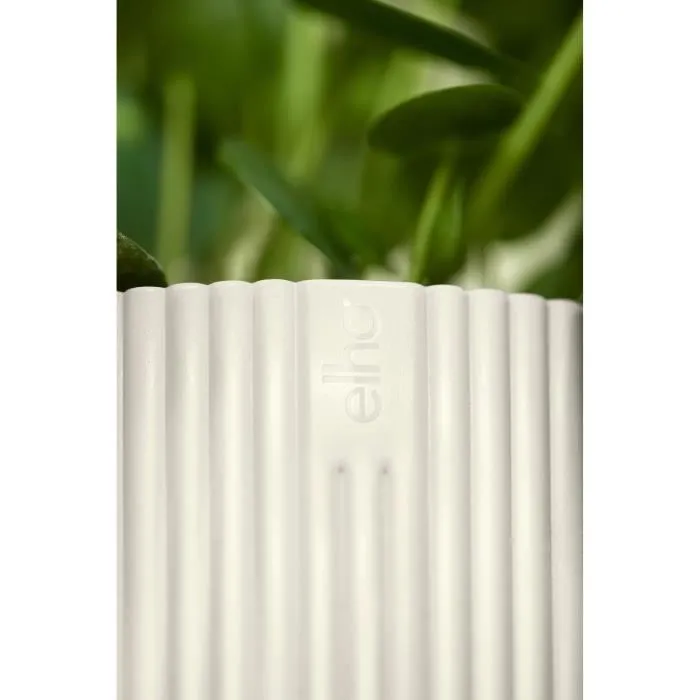 Elho Pot de fleurs rond Vibes Ø 30 x H 27 cm pour intérieur 100% recyclé blanc - fabrication durable
