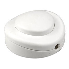 Arditi Interrupteur électrique de pied 350Vp blanc - 250V 2A Termoplastique Ø65x32mm