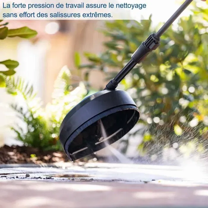 Scheppach HPC1600-Kit Nettoyeur haute pression électrique 135 bar, débit 420 L/h, idéal pour terrasse, voiture, façade