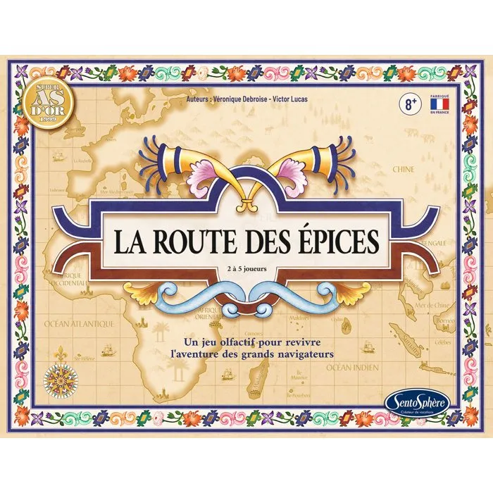 Sentosphere Jeu de Société - La Route des Épices : Conquête de Nouveaux Territoires - Stratégie et Commerce - Dès 7 ans