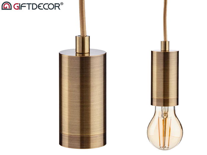 Giftdecor Suspension Acier Doré 10x94x10 cm (Set de 12)