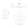 Edm Ampoule LED multidirectionnelle E27 45W 4265lm 6500K blanc froid IP20 144LED avec ailes pliables