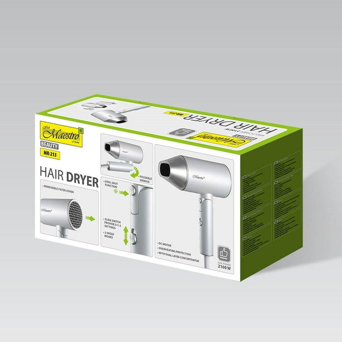 Feel Maestro MR-213 Sèche-cheveux Argenté 2100 W
