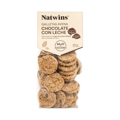 NATWINS Galletas de Avena con Chocolate con Leche Basic 200g NATWINS Galletas de Avena con Chocolate con Leche Basic 200g