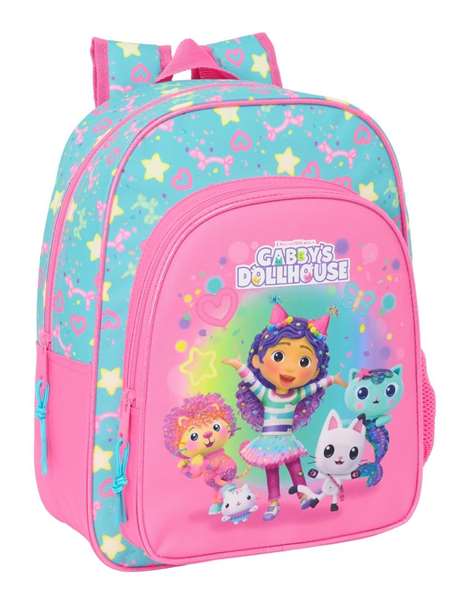 Safta Mochila infantile adaptée au chariot Gabby's Dollhouse Confetti, 26x34x11 cm, à partir de 3 ans