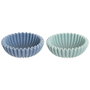 Home ESPRIT Centre de Table Turquoise et Blue marine en Résine (2 Unités)