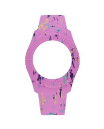 Watxandco Bracelet de montre en silicone rose 38mm