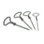 Benson Lot de 4 Barres à mine Professionnelles et Domestiques Métal Noir 9,5-13,5 cm
