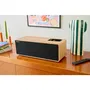 Thomson Enceinte Bluetooth Portable avec Boîtier en Bois Noir, Son Puissant et Design Naturel