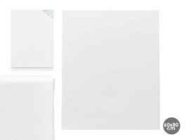Pincello Toile en Coton Blanc sur Châssis en Bois 60 x 80 cm (Set de 12)
