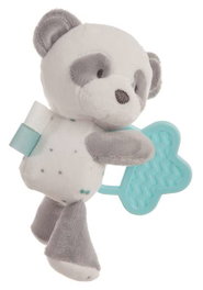 Creaciones Llopis - Peluche bébé panda bleu marine avec anneau de dentition - 20 cm - Poliéstere