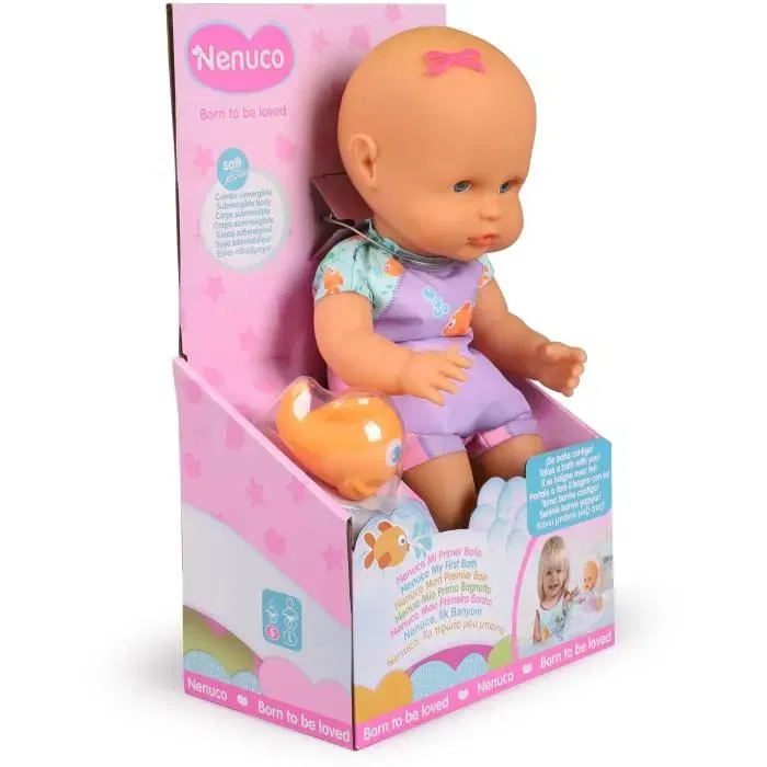Nenuco Poupon avec Poisson pour le Bain 35 cm Mon Premier Bain Doux Jouet de Bébé Dès 10 Mois GPTOYS Réf. NFN88 Nenuco Poupon avec Poisson pour le Bain 35 cm Mon Premier Bain Doux Jouet de Bébé Dès 10 Mois GPTOYS Réf. NFN88