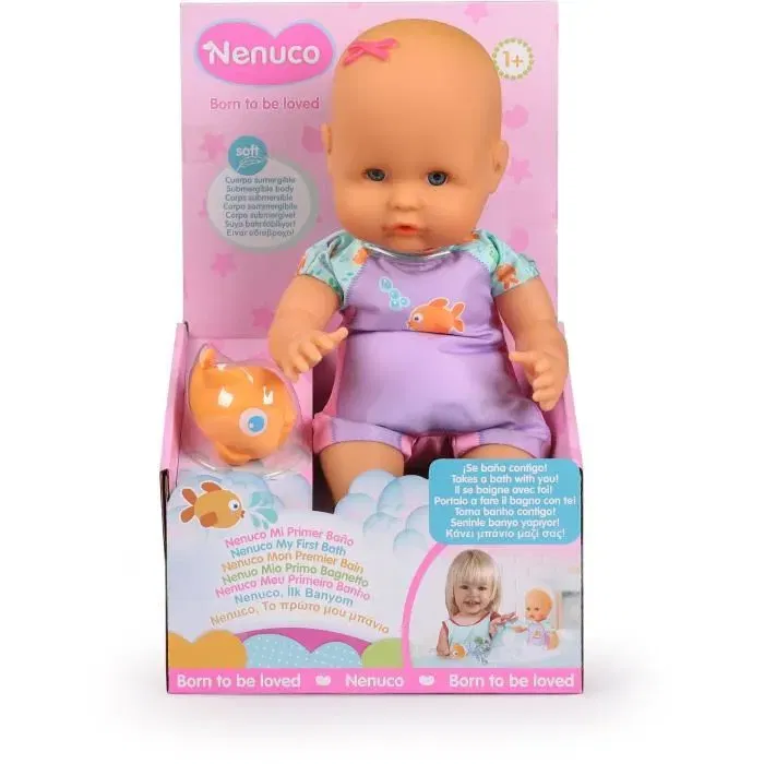 Nenuco Poupon avec Poisson pour le Bain 35 cm Mon Premier Bain Doux Jouet de Bébé Dès 10 Mois GPTOYS Réf. NFN88 Nenuco Poupon avec Poisson pour le Bain 35 cm Mon Premier Bain Doux Jouet de Bébé Dès 10 Mois GPTOYS Réf. NFN88