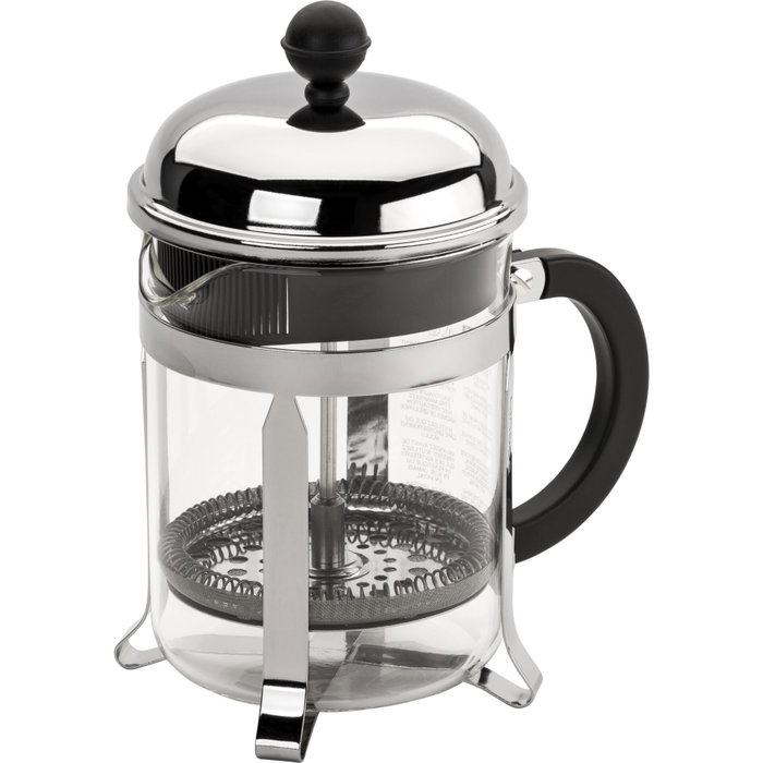 Bodum Chambord Cafetière à piston 0,5 L, Argent / Noir