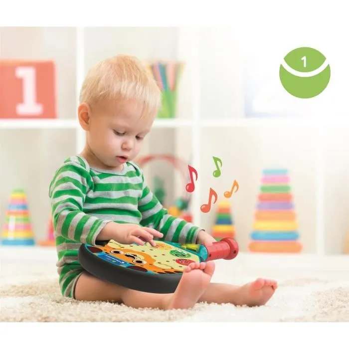 Clementoni Baby Padel Interactif - Raquette Éducative avec Lumières, Sons et Membrane Tactile pour Tout-Petits - Apprentissage des Chiffres