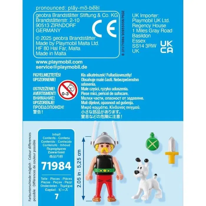Playmobil 71984 Figurine Astérix et Idéfix - Personnage de BD - Jouet Enfant Dès 5 Ans