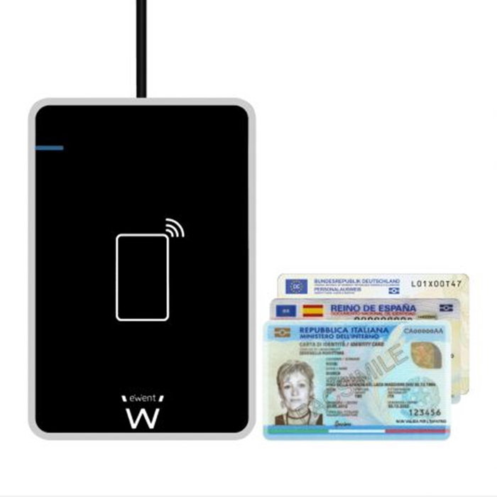 Ewent EW1053 Lecteur de cartes intelligentes NFC USB 2.0 compatible Windows Mac OS X DNI Ewent EW1053 Lecteur de cartes intelligentes NFC USB 2.0 compatible Windows Mac OS X DNI
