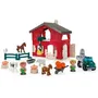 Ecoiffier 2981 Abrick Set Ferme Traditionnelle Jouet, Ferme avec Fermiers, Camion, 5 Animaux et Accessoires - 18 Mois - Jouet d'Éveil