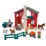 Ecoiffier 2981 Abrick Set Ferme Traditionnelle Jouet, Ferme avec Fermiers, Camion, 5 Animaux et Accessoires - 18 Mois - Jouet d'Éveil