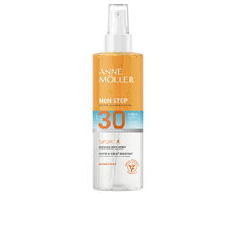 Anne Möller Protection Solaire Biphasique SPF30 150 ml - Spray Haute Protection UVA UVB IR HEV, Résistant à l'eau et à la transpiration, Sans parfum
