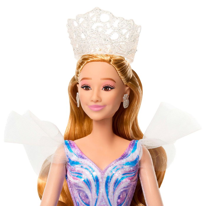 Mattel Poupée Articulée Glinda Collection Wicked For Good - Robe Organza, Varita, Tiara - 11 Points d'Articulation - Universal Pictures