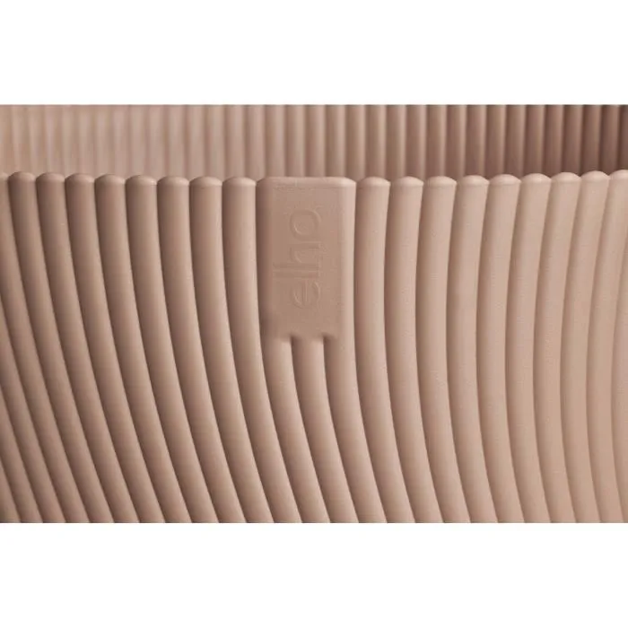 ELHO Sereh Rond 40 - Pot de fleurs rond marron, 39 cm x 33 cm - Fabriqué en plastique 100% recyclé, résistant au gel pour jardin et intérieur