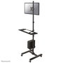 Neomounts FPMA-MOBILE1700 - Support mobile de sol avec roulettes pour écran plat jusqu'à 32", inclinaison et rotation, gestion des câbles, compatible VESA 75x75/100x100 mm