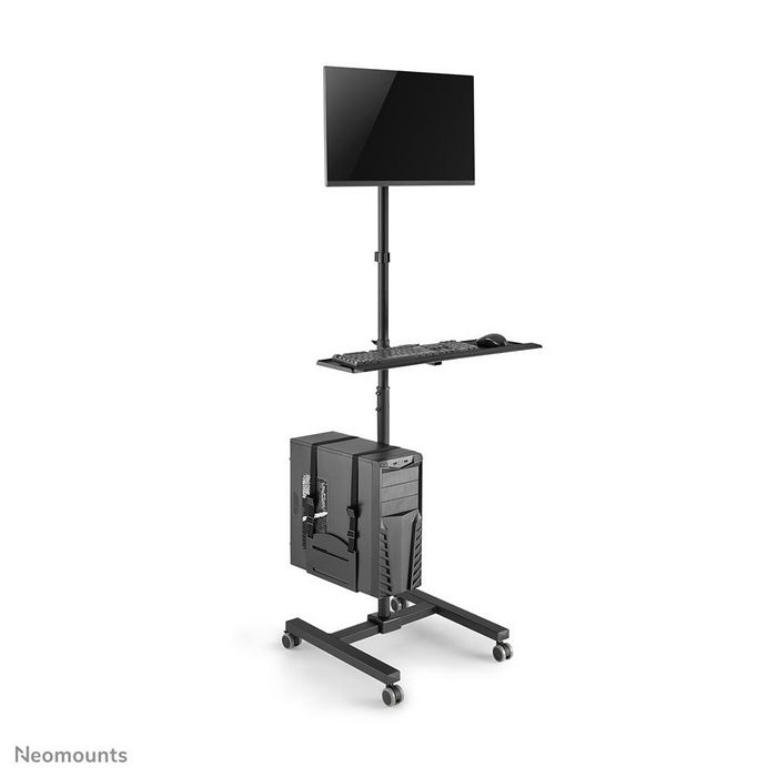 Neomounts FPMA-MOBILE1700 - Support mobile de sol avec roulettes pour écran plat jusqu'à 32", inclinaison et rotation, gestion des câbles, compatible VESA 75x75/100x100 mm Neomounts FPMA-MOBILE1700 - Support mobile de sol avec roulettes pour écran plat jusqu'à 32", inclinaison et rotation, gestion des câbles, compatible VESA 75x75/100x100 mm