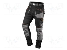 NEO TOOLS Pantalon de travail slim gris-noir XS