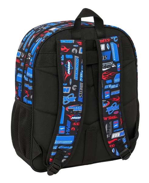 Safta - Mochila junior adapt.carro hot wheels - Sac à dos enfant thème voitures - 32 x 38 x 12 cm