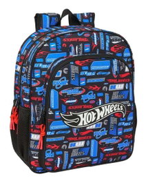 Safta - Mochila junior adapt.carro hot wheels - Sac à dos enfant thème voitures - 32 x 38 x 12 cm
