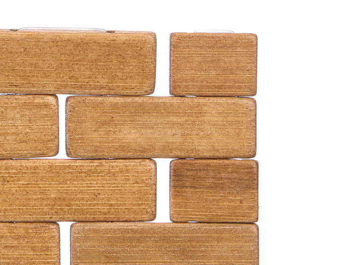 Kinvara Protège-napperon en bambou carré 15x15 cm (Set de 24)