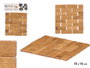Kinvara Protège-napperon en bambou carré 15x15 cm (Set de 24)